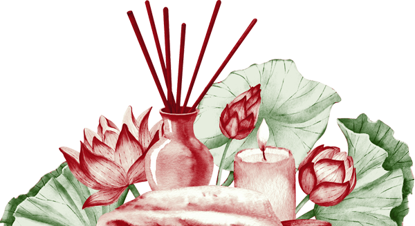 Spa Natura - ilustracja elementów masażu